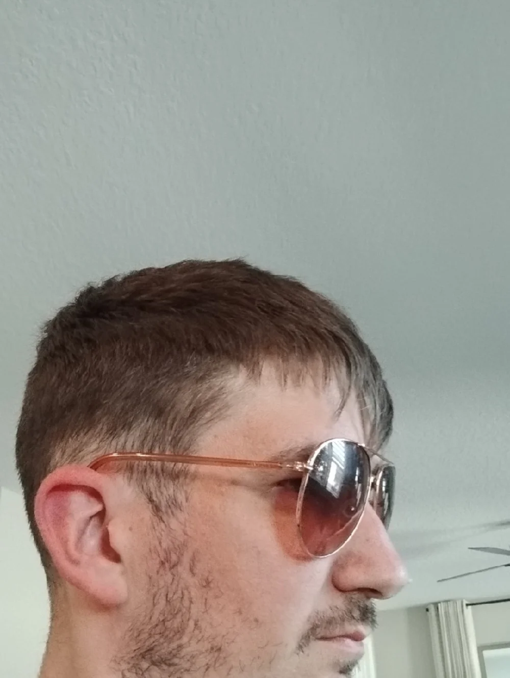 Calvin Klein Gold Frame Brown Gradient Aviator Sunglasses